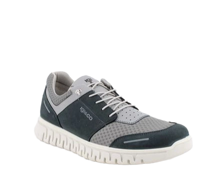 Sneakers for men blue and grey with laces