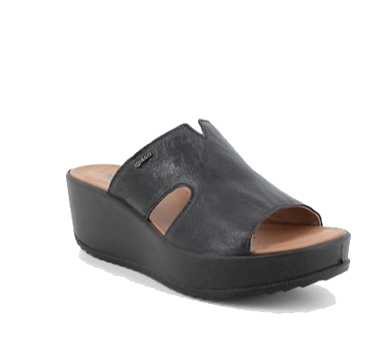 Sandals with wedge for women black