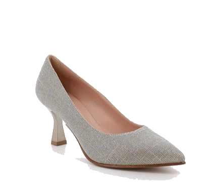 Pumps with heel for women beige and grey