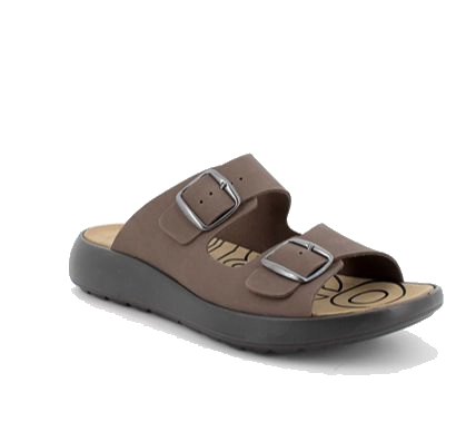 Sandals for men brown with buckle