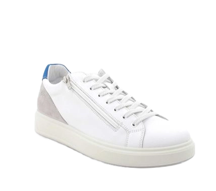 Sneakers for men white with zip